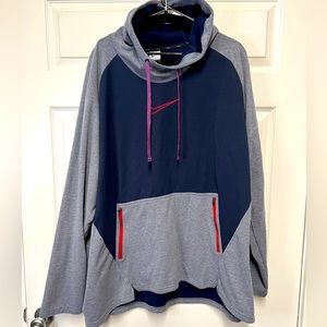 Nike Thermafit 4XL Hoodie, Grey, Navy, and Red - Never Worn, Zip Pockets